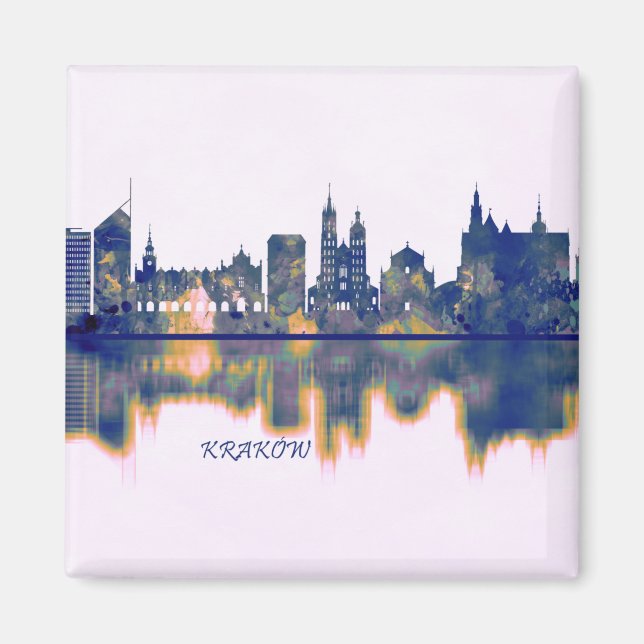 Krakow Skyline Magnet (Framsidan)