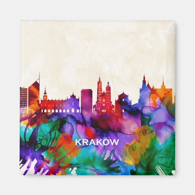 Krakow Skyline Magnet (Framsidan)