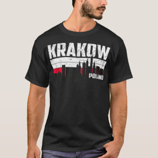 Krakow Skyline Polen Vacation T Shirt