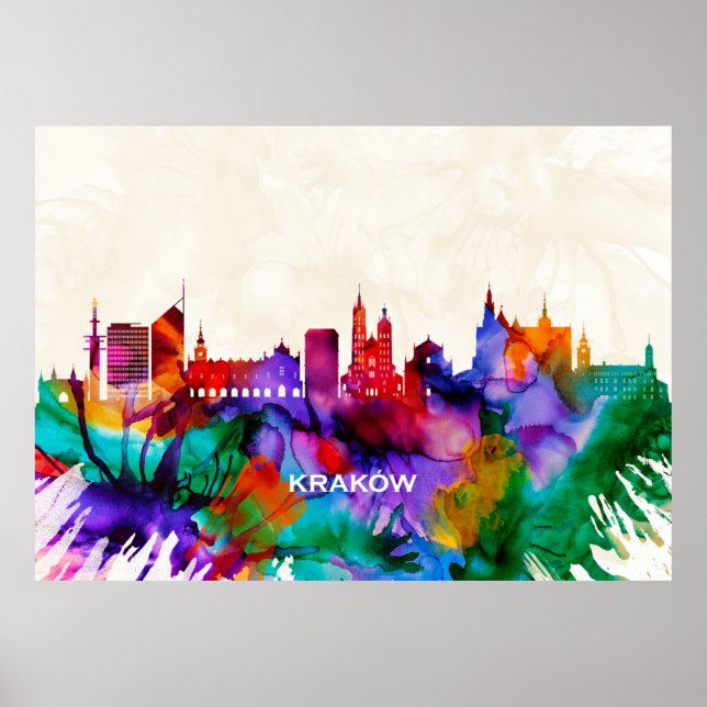 Krakow Skyline Poster (Framsidan)