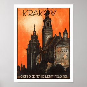 Krakow vintage resor poster