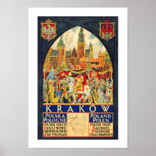 Krakow Vintage resor Poster