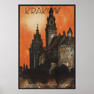 Krakow Vintage resor Poster Ad Retro Prints