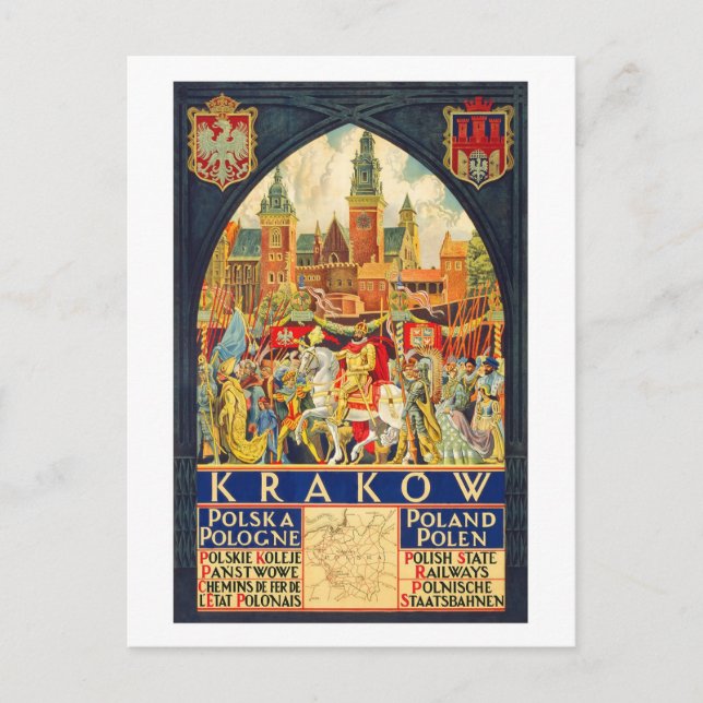 Krakow Vintage resor Vykort (Framsida)