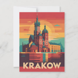 Krakow vintage vykort