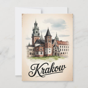 Krakow vintage vykort
