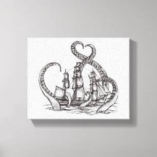 Kraksen Wall Art Kraken Art Kanvastryck