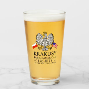 Krakusy polska American Society Beer Glass Glaskopp