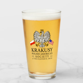 Krakusy polska American Society Beer Glass Glaskopp