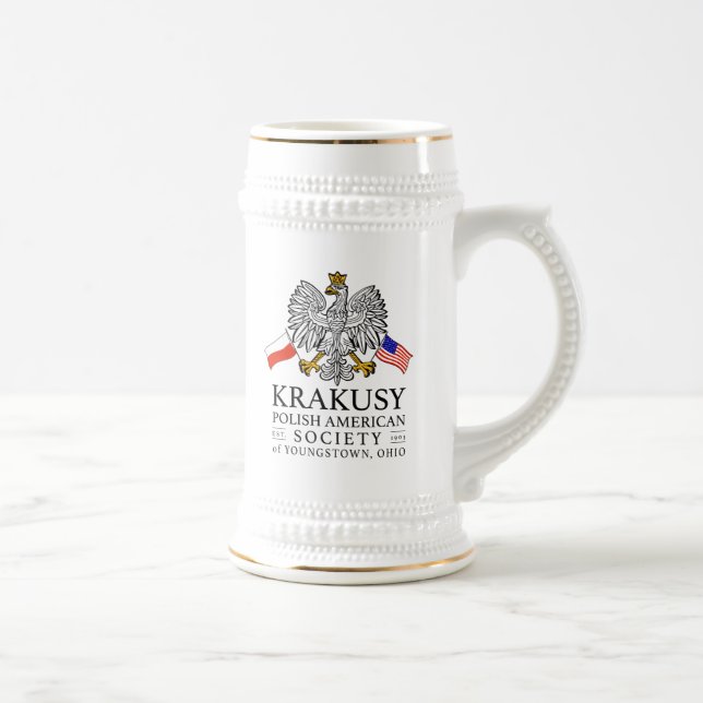 Krakusy polska American Society Beer Stein Sejdel (Höger)