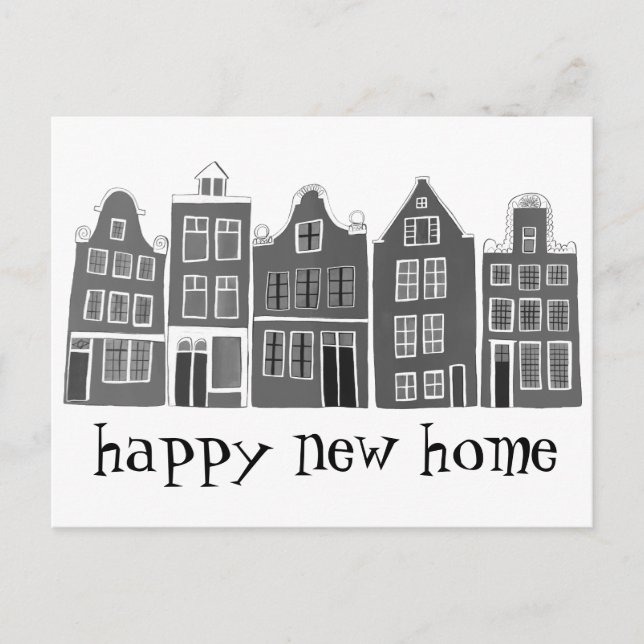Krälarkalas Snygga Hus Amsterdam Resa B&V Vykort (Framsida)