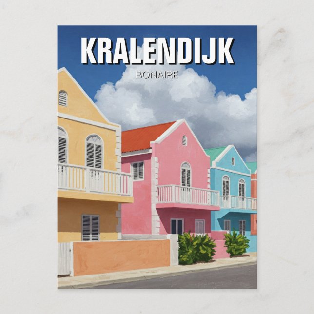 Kralendijk Bonaire Netherlands Vykort (Framsida)