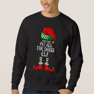 Kram Alla Hundar Tomte Grupp Matchande Familj Jul Lång Ärmad Tröja