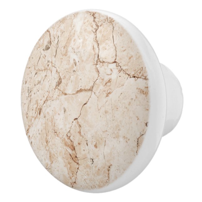 Kräm Beige Marmor Knopp (Höger)