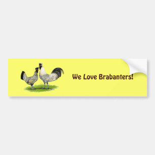 Kräm- Brabanter hönor Bildekal