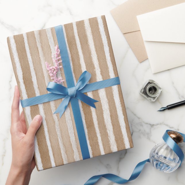 Kräm & Brun Födelsedag Presentpapper (Gifting)