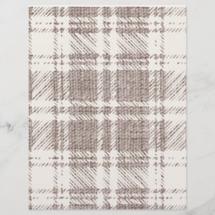 Kräm & Brun Plaid Scrapbookpapper