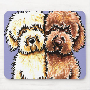 Kräm- choklad Labradoodles Musmatta