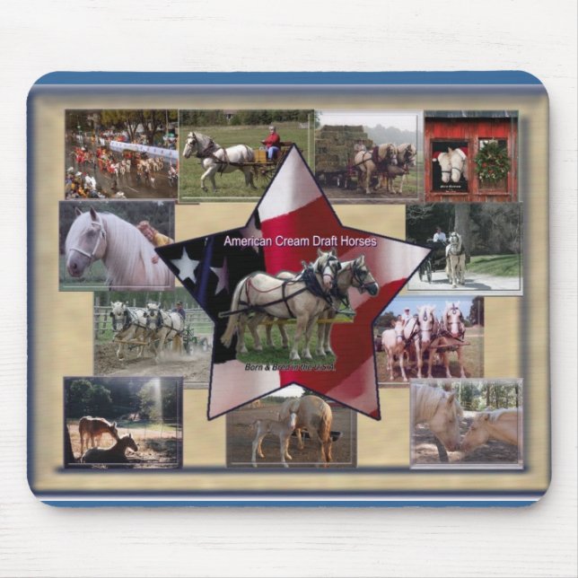 Kräm- Collage för amerikan Musmatta (Framsidan)