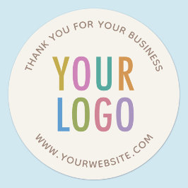 Kräm Ecru Elfenben Tack Klistermärken Anpassad Log