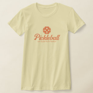 Kräm, färg-pickleball, skjorta för kvinnor t shirt