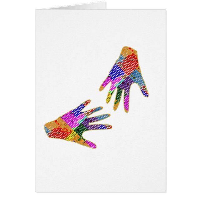 KRAM för HÄNDERHennavänskap Hälsningskort (Framsidan)