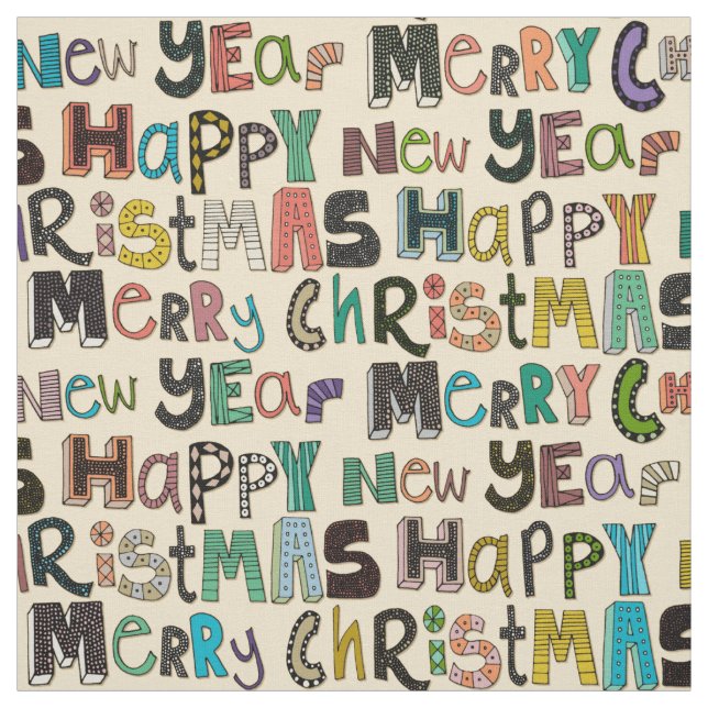 kräm god jul gott nytt år tyg (Provkarta)