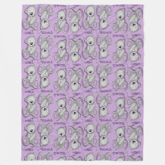 Kram gömma söta drömmar Teddy-mattad lavendel Fleecefilt