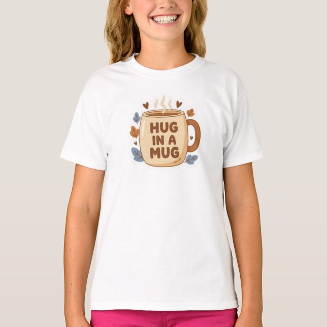 Kram i en mugg - Söt kaffekoppdesign T Shirt (Framsida)