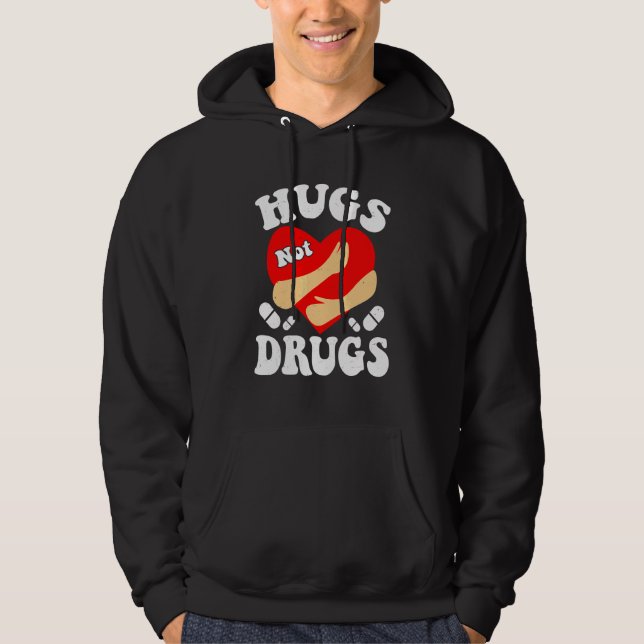 Kram Inte Drog Red Ribbon Drogfrihetsveckan Hoodie (Framsida)