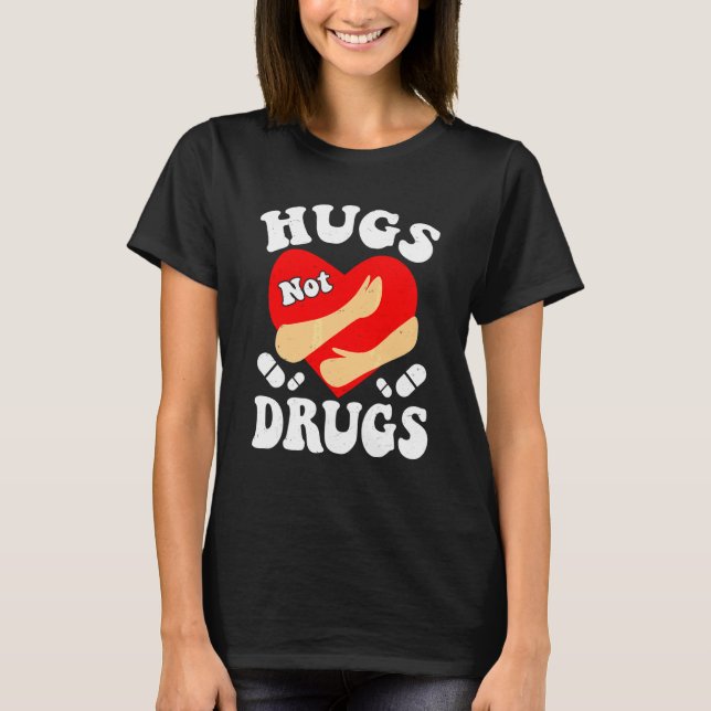 Kram Inte Drog Red Ribbon Drogfrihetsveckan T Shirt (Framsida)