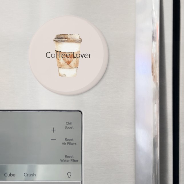 Kräm Kaffe Hjärta Mugg Magnet (In Situ (Fridge))