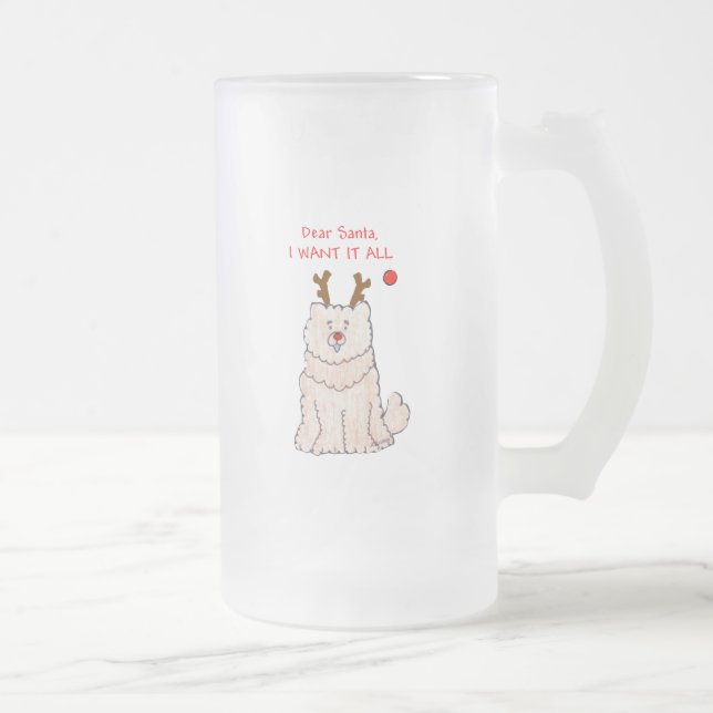 Kräm kära Santa för ChowChow Frostat Ölglas (Höger)