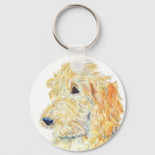 Kräm- Labradoodle #2 Keychain Nyckelring