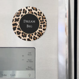 Kräm Leopardyrsel Magnet