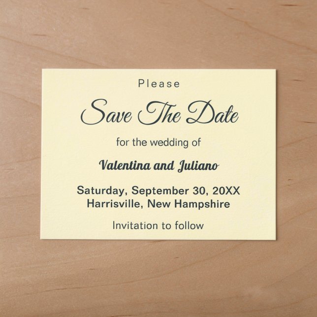 Kräm med skiffertext Bröllop Spara Datum Datumet (Cream with slate text wedding save the date)