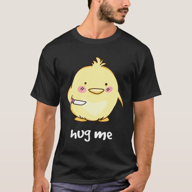 Kram mig höna kyckling t shirt (Framsida)