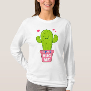kram mig, jag är en trevlig kaktus t shirt