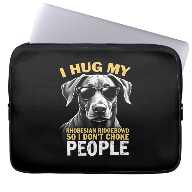 Kram Min Rhodesian Ridgeback Så Att Jag Inte Kväve Laptop Fodral (Framsidan)