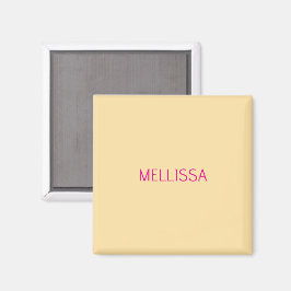 Kräm minimalistiskt anpassat namn magnet