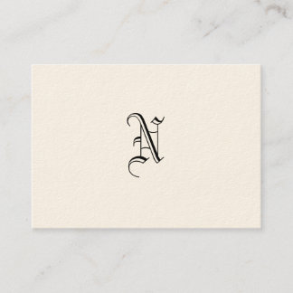 Kräm- Monogram Visitkort