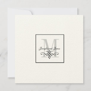 Kräm- namn för Monogram för Inbjudningar