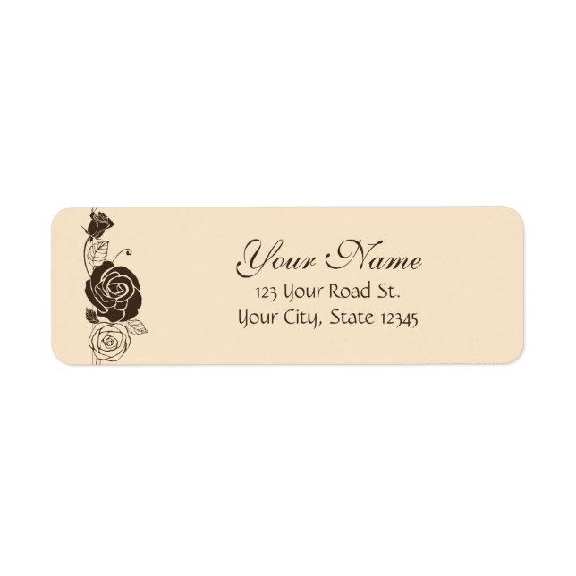 Kräm- och kaffero returadress etikett (Framsidan)