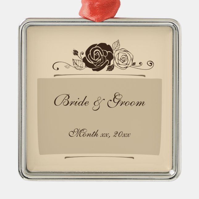 Kräm- och kaffero som koordinerar gåvor julgransprydnad metall (Framsidan)