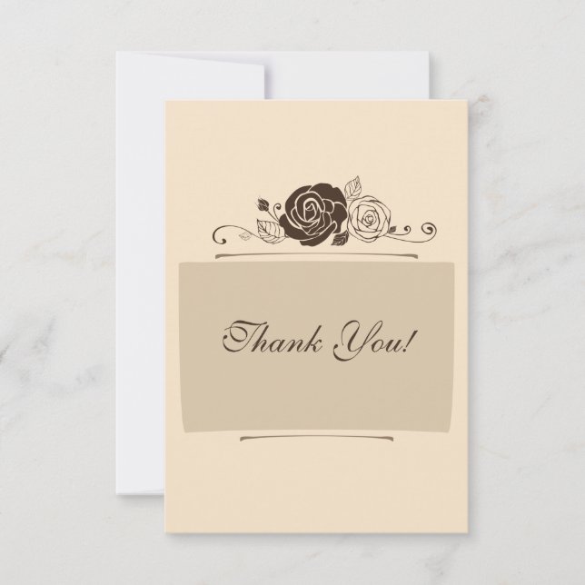 Kräm- och kaffero tack kort (Framsida)