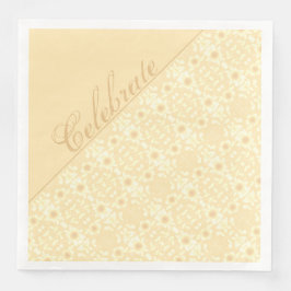 Kräm och vitt pappersservett