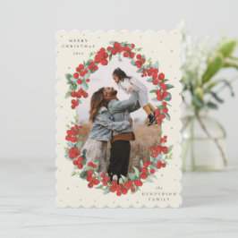 Kräm Röda Bär+Eukalyptus Jul Foto Julkort