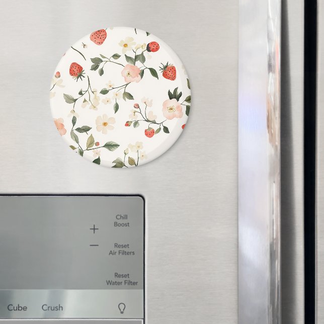 Kräm Rodnad Jordgubbar Magnet (In Situ (Fridge))