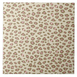 Kräm- rosa Leopardtryck Kakelplatta