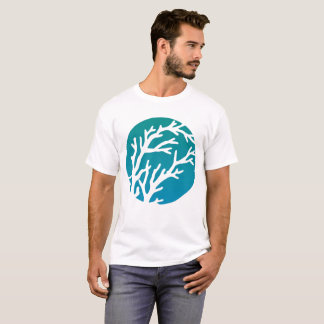 Kräm rullar det stora blåttträd tee shirt